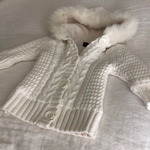 BabyGap Fur hooded coat